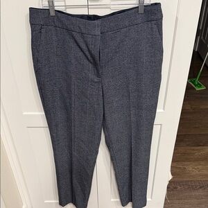 Joie Charcoal gray plaid print tapered / ankle dress Pants size 12